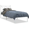 Image de vidaXL Lit métallique sans matelas avec tête de lit blanc 75x190 cm