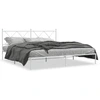 Image de vidaXL Cadre de lit avec tête de lit en métal blanc 183x213 cm