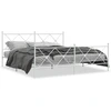 Image de vidaXL Cadre de lit avec tête et pied de lit en métal blanc 183x213 cm