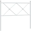 Image de vidaXL Tête de lit de rechange en métal blanc 100 cm