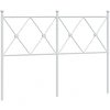 Image de vidaXL Tête de lit de rechange en métal blanc 120 cm