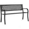 Image de vidaXL Banc de jardin noir 120 cm acier
