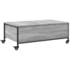 Image de vidaXL Table basse à roulettes Gris Sonoma 91x55x34 cm Bois composite