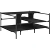 Image de vidaXL Table basse noire 100x100x48,5 cm Bois composite