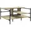 Image de vidaXL Table basse en chêne Sonoma 100x100x48,5 cm Matériau dérivé du bois
