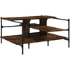 Image de vidaXL Table basse chêne fumé 100x100x48,5 cm Bois composite