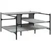 Image de vidaXL Table basse Gris Sonoma 100x100x48,5 cm Bois composite