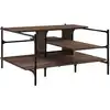 Image de vidaXL Table basse marron imitation chêne 100x100x48,5 cm Bois composite