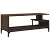Image de vidaXL Armoire TV marron imitation chêne 102x40x41 cm Matériau bois acier