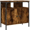 Image de vidaXL Armoire sous lavabo chêne fumé 60x30x60 cm Bois composite