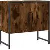 Image de vidaXL Armoire sous lavabo chêne fumé 60x33x60 cm Bois composite