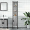 Image de vidaXL Armoire de salle de bain Gris Sonoma 33x33x185,5 cm Bois composite