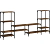 Image de vidaXL Armoire TV chêne fumé 206,5x28,5x95 cm Bois composite