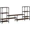 Image de vidaXL Armoire TV marron imitation chêne 206,5x28,5x95 cm Matériau dérivé du bois