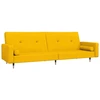 Image de vidaXL Canapé-lit 2 places avec 2 coussins Velours jaune