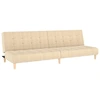 Image de vidaXL Canapé-lit 2 places Crème Tissu