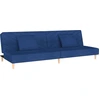 Image de vidaXL Canapé-lit 2 places avec 2 coussins Bleu Tissu