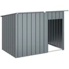 Image de vidaXL Niche pour chiens avec toit Anthracite 153x91x110 cm Acier galvanisé