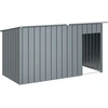 Image de vidaXL Niche pour chiens avec toit Anthracite 196x91x110 cm Acier galvanisé