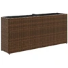 Image de vidaXL Lit surélevé avec 2 compartiments Marron 90x20x40 cm Poly rotin