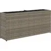Image de vidaXL Lit surélevé avec 2 compartiments Gris 90x20x40 cm Poly rotin