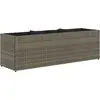 Image de vidaXL Lit surélevé avec 3 compartiments Gris 105x30x32 cm Poly rotin