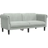 Image de vidaXL Canapé 2 places gris clair velours