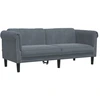 Image de vidaXL Canapé 2 places gris foncé velours