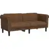 Image de vidaXL Canapé 2 places marron similicuir aspect daim