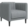 Image de vidaXL Fauteuil gris foncé Tissu