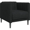 Image de vidaXL Fauteuil noir tissu