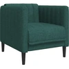 Image de vidaXL Fauteuil vert foncé Tissu