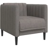 Image de vidaXL Fauteuil Taupe Tissu