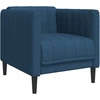 Image de vidaXL Fauteuil bleu Tissu