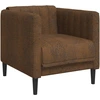 Image de vidaXL Fauteuil brun similicuir aspect daim
