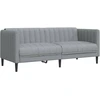 Image de vidaXL Canapé 2 places gris clair tissu