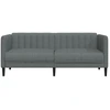 Image de vidaXL Canapé 2 places gris foncé Tissu