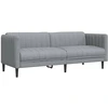 Image de vidaXL Canapé 3 places gris clair tissu