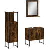 Image de vidaXL Ensemble de meubles de salle de bain 3 pièces chêne fumé bois composite