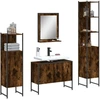 Image de vidaXL Ensemble de meubles de salle de bain 4 pièces chêne fumé bois composite