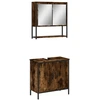 Image de vidaXL Ensemble de meubles de salle de bain 2 pièces chêne fumé bois composite