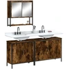 Image de vidaXL Ensemble de meubles de salle de bain 3 pièces chêne fumé bois composite