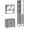 Image de vidaXL Ensemble de meubles de salle de bain 3 pièces Gris Sonoma Bois composite