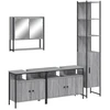 Image de vidaXL Ensemble de meubles de salle de bain 4 pièces Gris Sonoma Bois composite