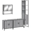 Image de vidaXL Ensemble de meubles de salle de bain 4 pièces Gris Sonoma Bois composite