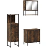 Image de vidaXL Ensemble de meubles de salle de bain 3 pièces chêne fumé bois composite
