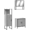 Image de vidaXL Ensemble de meubles de salle de bain 3 pièces Gris Sonoma Bois composite