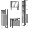 Image de vidaXL Ensemble de meubles de salle de bain 4 pièces Gris Sonoma Bois composite