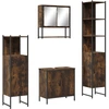 Image de vidaXL Ensemble de meubles de salle de bain 4 pièces chêne fumé bois composite