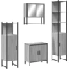 Image de vidaXL Ensemble de meubles de salle de bain 4 pièces Gris Sonoma Bois composite
